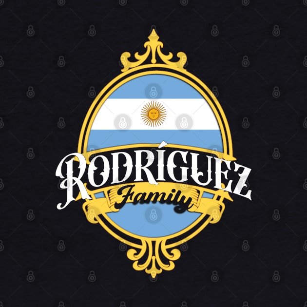 Rodriguez Family - Argentina Flag by Coqui Tees